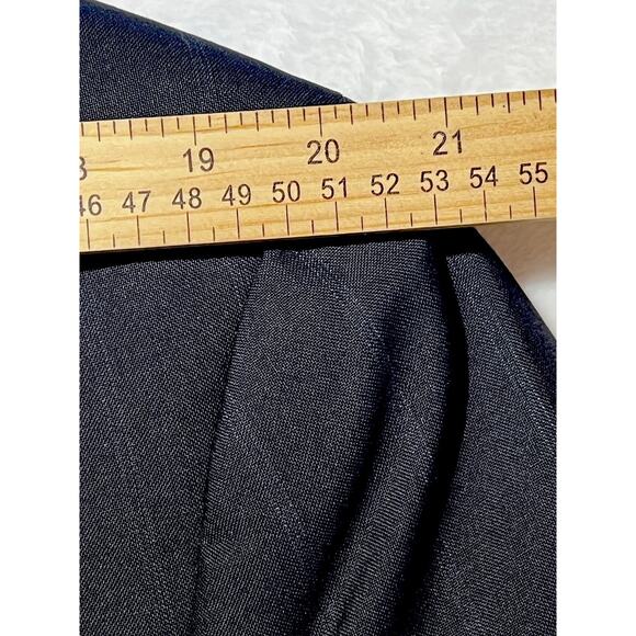 Vintage Austin Reed Suit 44L 38x29.5 Navy Blue Royal Banker's Stripe Virgin Wool - Picture 8 of 16